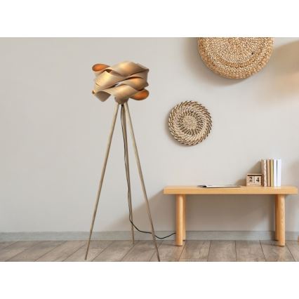 Stehleuchte 1xE27/60W/230V Massivholz/Furnier/Esche