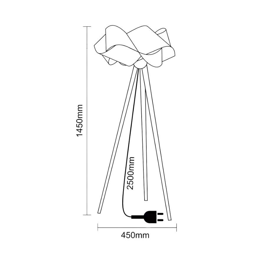Stehleuchte 1xE27/60W/230V Massivholz/Furnier/Esche