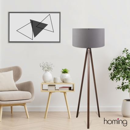 Stehleuchte AYD 1xE27/40W/230V braun/grau