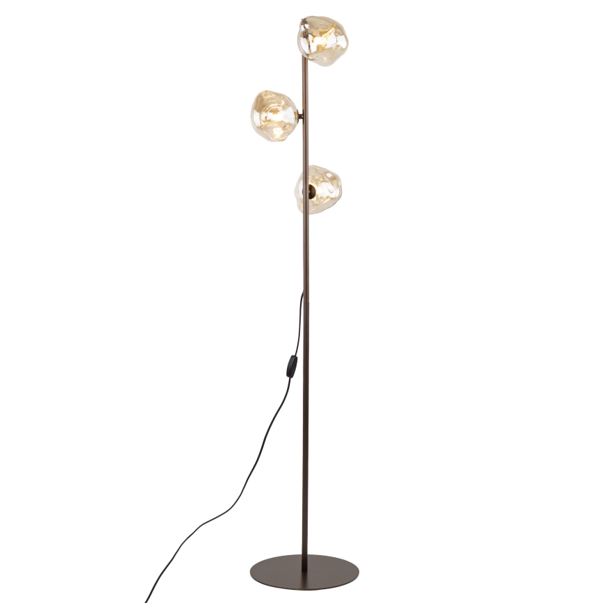 Stehleuchte LAVA 3xG9/8W/230V bronzefarben/rauchbeige