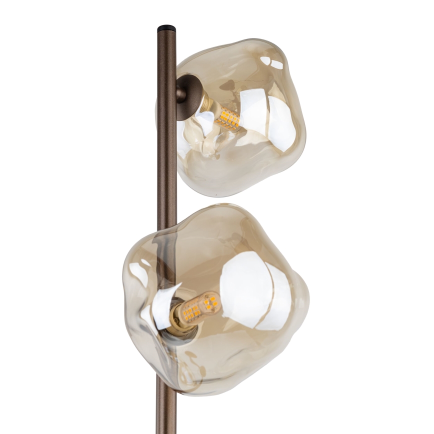 Stehleuchte LAVA 3xG9/8W/230V bronzefarben/rauchbeige