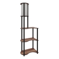 Stehleuchte mit Ablagen 1xE27/40W/230V 140 cm schwarz/braun