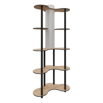 Stehleuchte mit Ablagen 1xE27/40W/230V 150 cm schwarz/beige