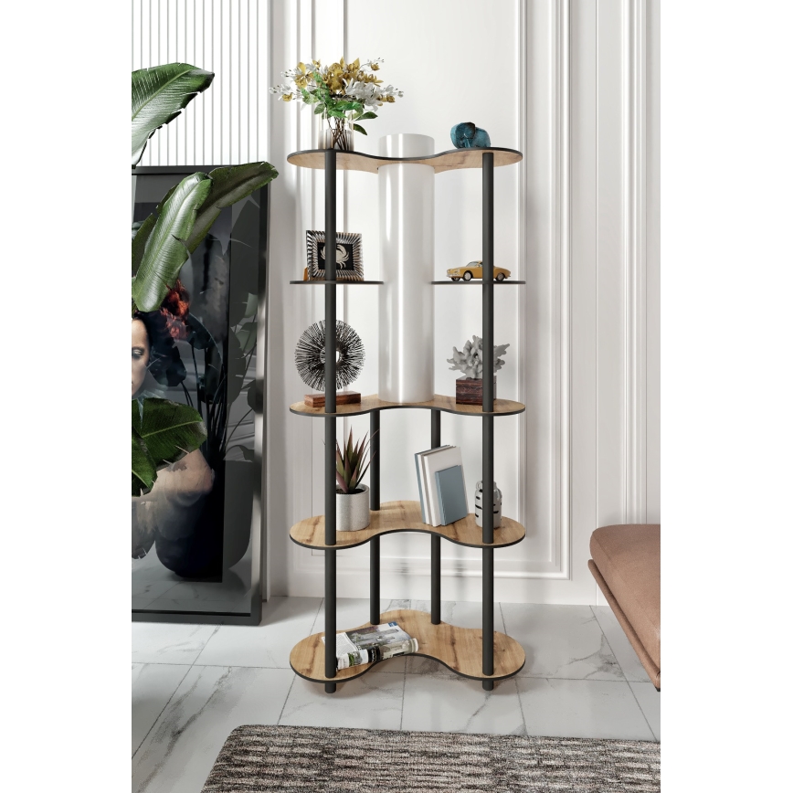 Stehleuchte mit Ablagen 1xE27/40W/230V 150 cm schwarz/beige