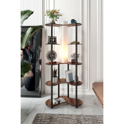 Stehleuchte mit Ablagen 1xE27/40W/230V 150 cm schwarz/braun