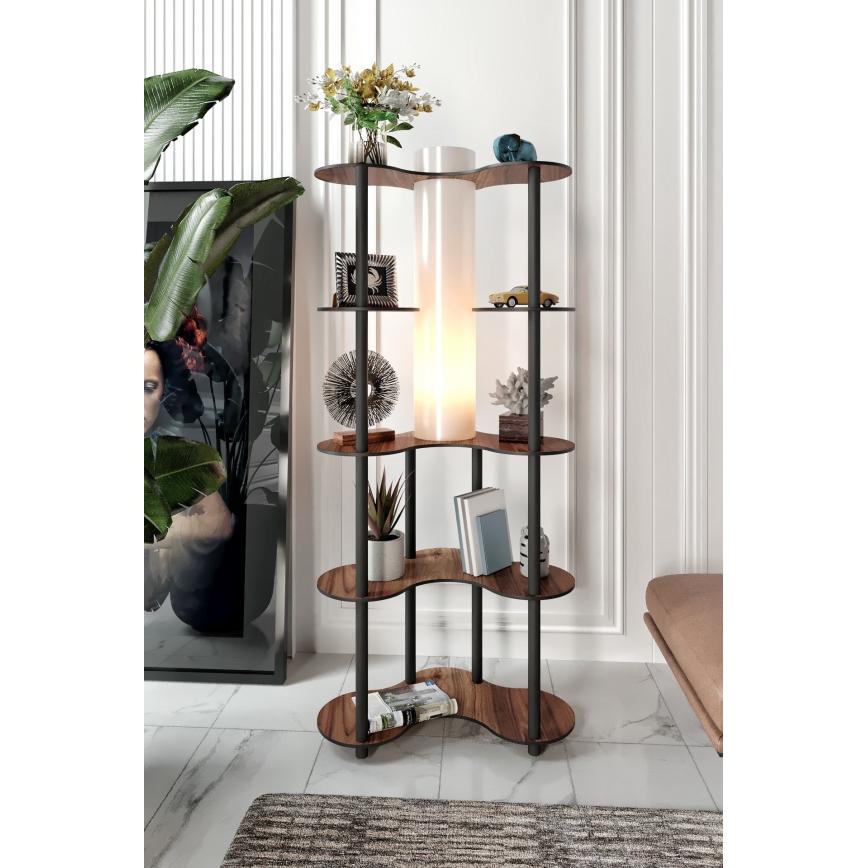 Stehleuchte mit Ablagen 1xE27/40W/230V 150 cm schwarz/braun