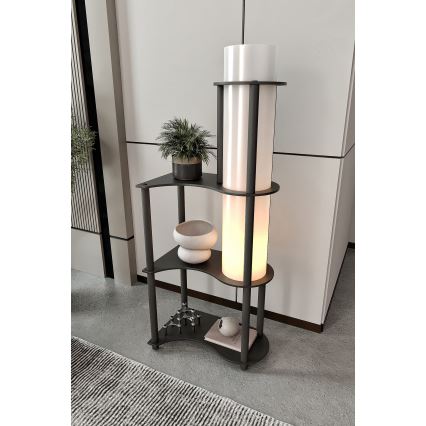 Stehleuchte mit Regalen NOTO 1xE27/40W/230V Schwarz