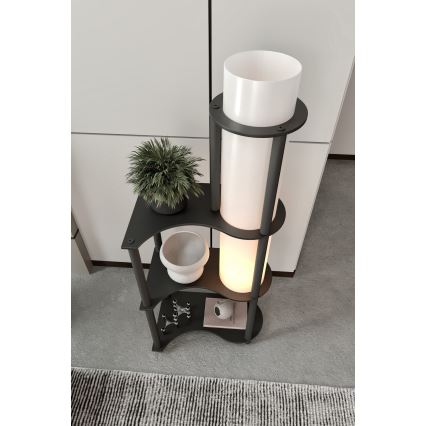 Stehleuchte mit Regalen NOTO 1xE27/40W/230V Schwarz