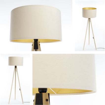Stehleuchte STANDART 1xE27/60W/230V cremefarben/beige