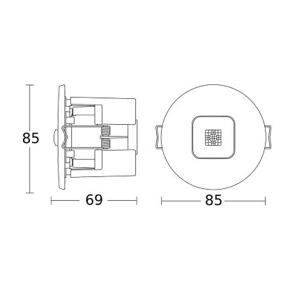 Steinel 067144 - Präsenzmelder eingebaut IR MICRO OFFICE DALI2