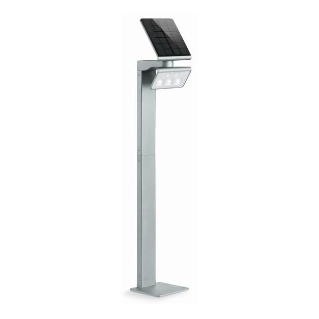 STEINEL 671211 - Solar-LED-Strahler mit Sensor XSolar GL-S 0,5W/LED silber IP44 2500 mAh