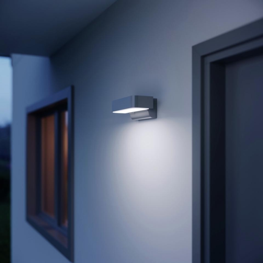 STEINEL 87555 - LED Außenwandleuchte mit Sensor L 800 SC LED/7,5W/230V IP44 silber