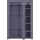 Stoff-Kleiderschrank mit Regalböden und Kleiderstange MATIS 110x175 cm grau