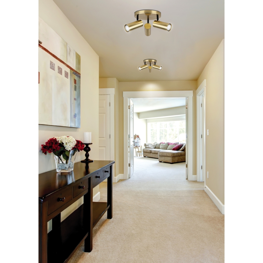 Strahler COLLY 3xGU10/15W/230V golden