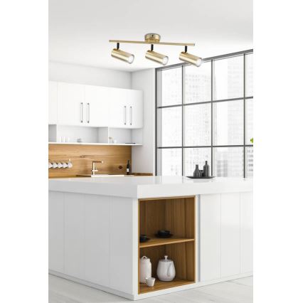 Strahler COLLY 3xGU10/15W/230V golden
