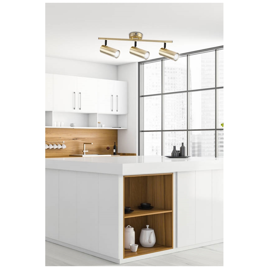 Strahler COLLY 3xGU10/15W/230V golden