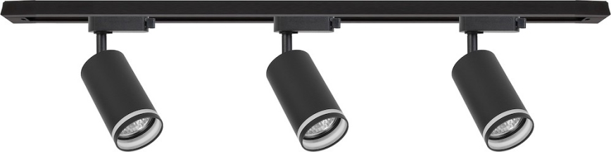 Strahler im Schienensystem PIPE 3xGU10/10W/230V schwarz