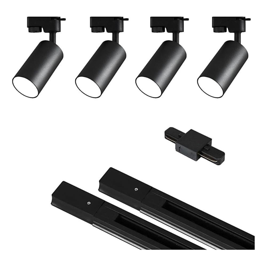 Strahler in Schienensystem 4xGU10/25W/230V 2 m schwarz