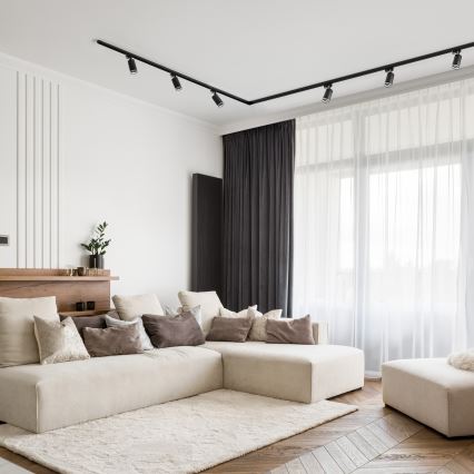 Strahler in Schienensystem 5xGU10/25W/230V 3 m schwarz
