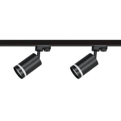 Strahler mit Schienensystem PIPE 4xGU10/10W/230V 2x1m schwarz