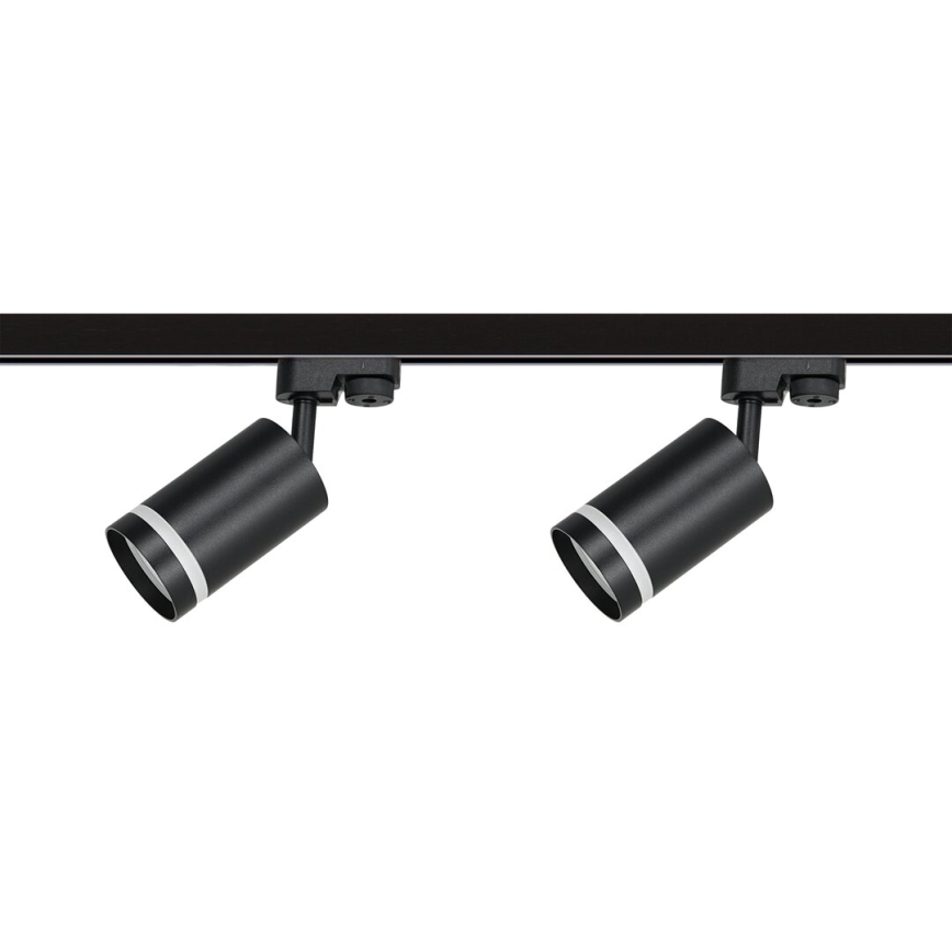 Strahler mit Schienensystem PIPE 4xGU10/10W/230V 2x1m schwarz