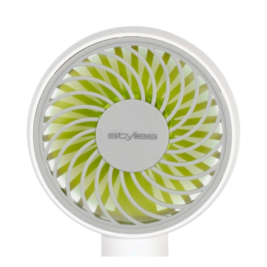 Stylies - Wiederaufladbarer Handventilator LACERTA 4W/5V 2500 mAh weiß