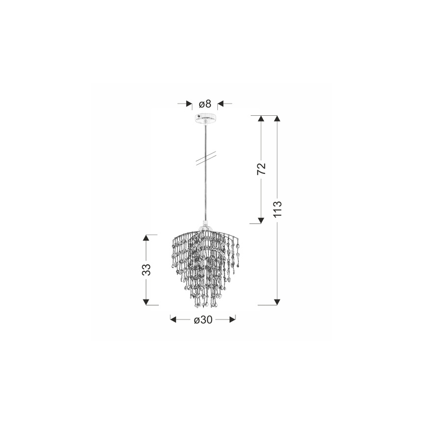 Surface-mounted Kronleuchter SARDI 1xE27/60W/230V