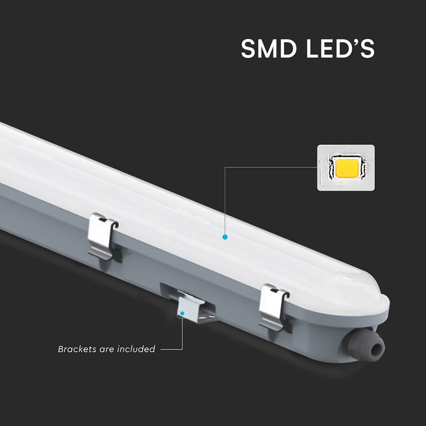 Technische LED-Röhrenleuchte mit Bewegungs- und Dämmerungssensor LED/36W/230V 6500K IP65 120 cm