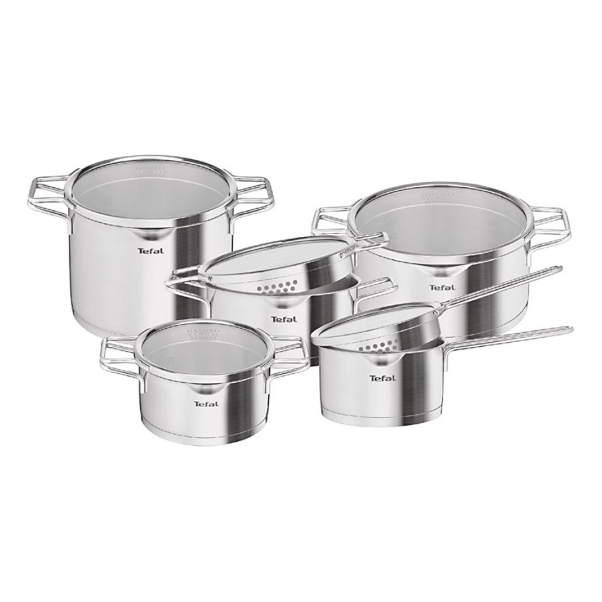 Tefal - 10-teiliges Topfset NORDICA Edelstahl