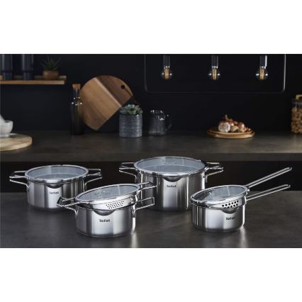 Tefal - 10-teiliges Topfset NORDICA Edelstahl