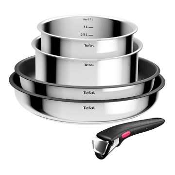 Tefal - 5-teiliges Kochgeschirr-Set INGENIO COOK Edelstahl