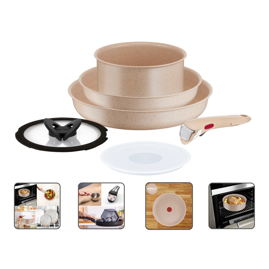 Tefal - 6-teiliges Kochgeschirr-Set INGENIO DELIGHT