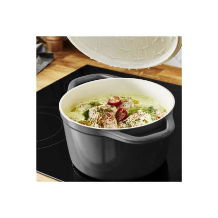 Tefal - Kochtopf mit Deckel AIR 20 cm Anthrazit