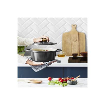 Tefal - Kochtopf mit Deckel AIR 20 cm Anthrazit