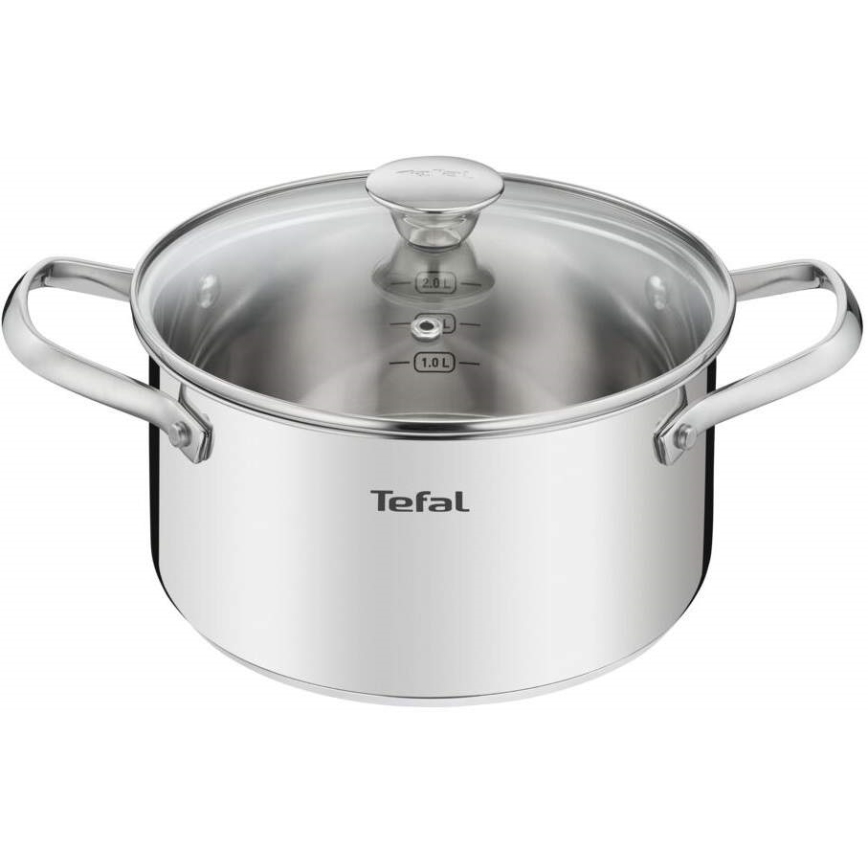 Tefal - 9-teiliges Kochgeschirr-Set COOK EAT aus Edelstahl