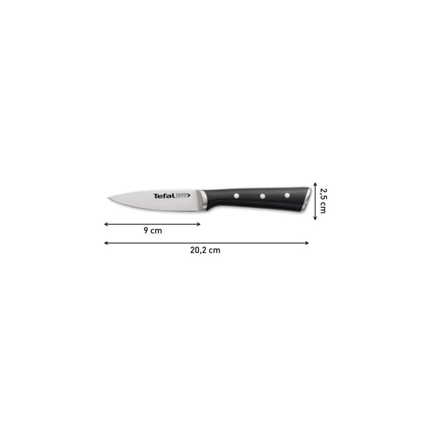 Tefal - Edelstahl-Ausstechmesser ICE FORCE 9 cm glänzender Chrom/Schwarz