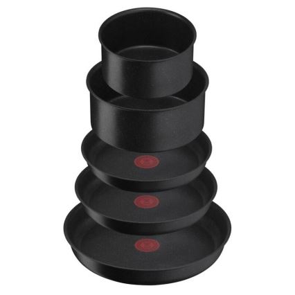 Tefal - 8-teiliges Kochgeschirr-Set INGENIO BLACK STONE
