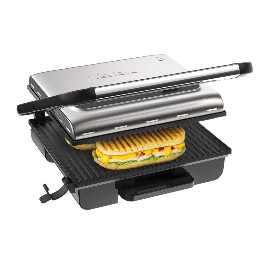 Tefal - Kontaktgrill INICIO 2000W/230V schwarz/edelstahl