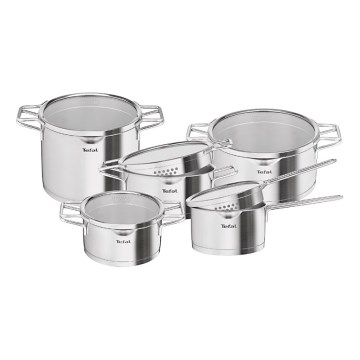 Tefal - NORDICA 10-teiliges Topfset aus Edelstahl