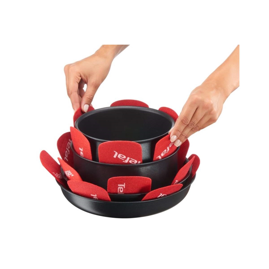 Tefal - Pfannenschoner-Set 4 Stk. INGENIO rot