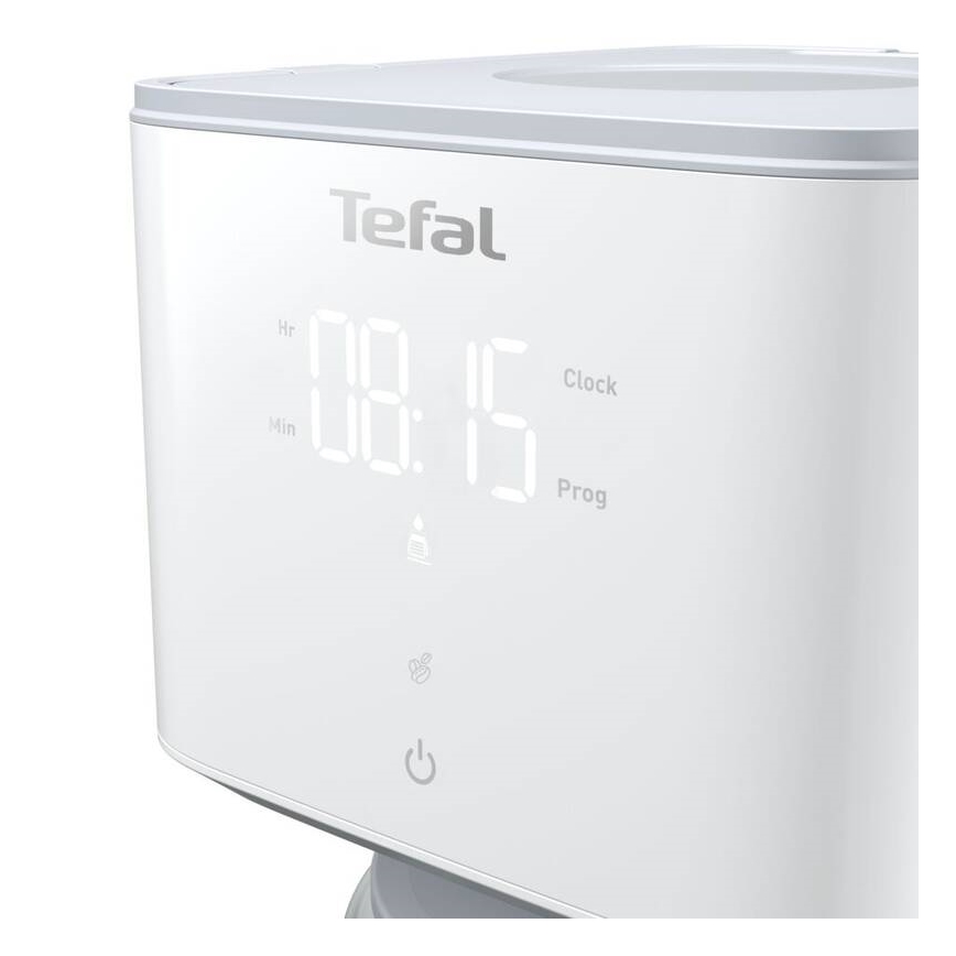 Tefal - Filterkaffeemaschine mit LCD-Display SENSE 1000W/230V weiß