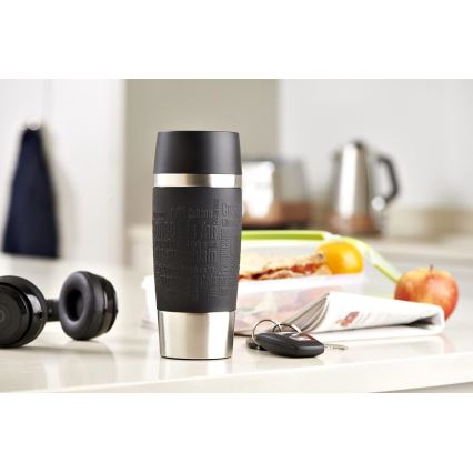 Tefal - Reisebecher 360 ml TRAVEL MUG Edelstahl/Schwarz