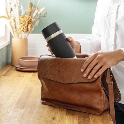 Tefal - Reisebecher 360 ml TRAVEL MUG Edelstahl/Schwarz