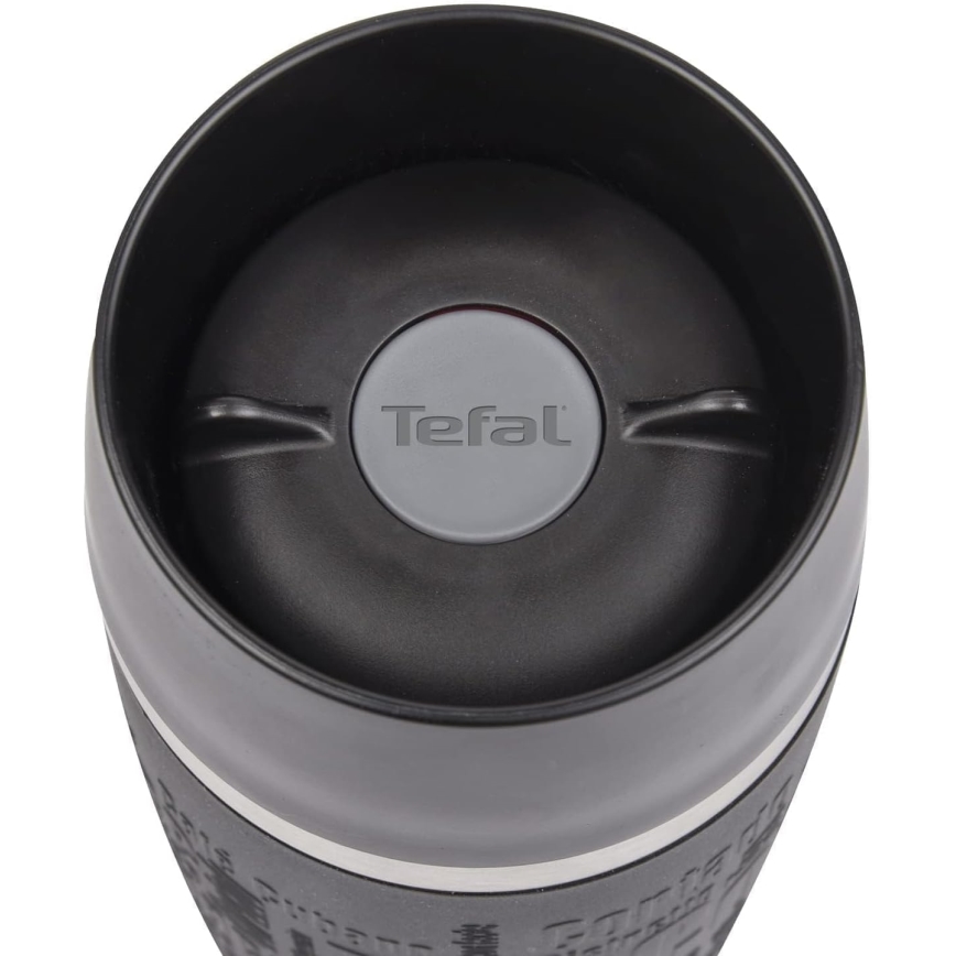 Tefal - Reisebecher 360 ml TRAVEL MUG Edelstahl/Schwarz