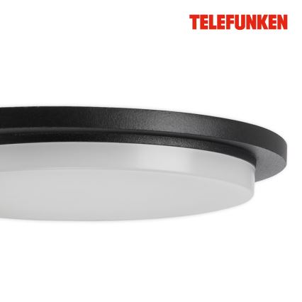 Telefunken 312505TF-LED Außenwandleuchte mit Sensor LED/10W/230V IP44 Schwarz