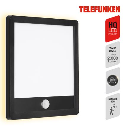 Telefunken 313805TF - LED Außenwandleuchte mit Sensor LED/15W/230V IP44