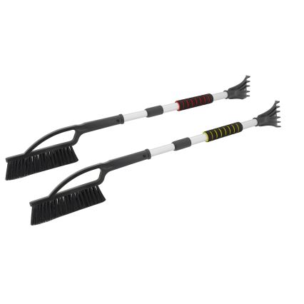 Teleskopischer Autoschaber mit Besen 120 cm schwarz/weiß