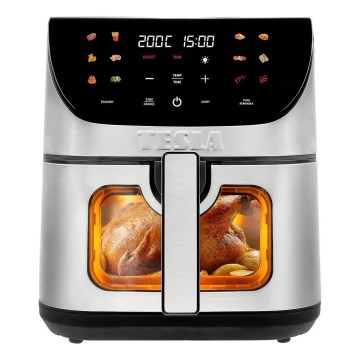 TESLA Electronics AirCook - Intelligente multifunktionale digitale Heißluftfritteuse 9 l 1700W/230V mit Wi-Fi