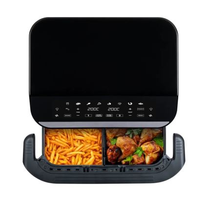 TESLA Electronics AirCook - Multifunktionale duale digitale Heißluftfritteuse 10 l 2400W/230V