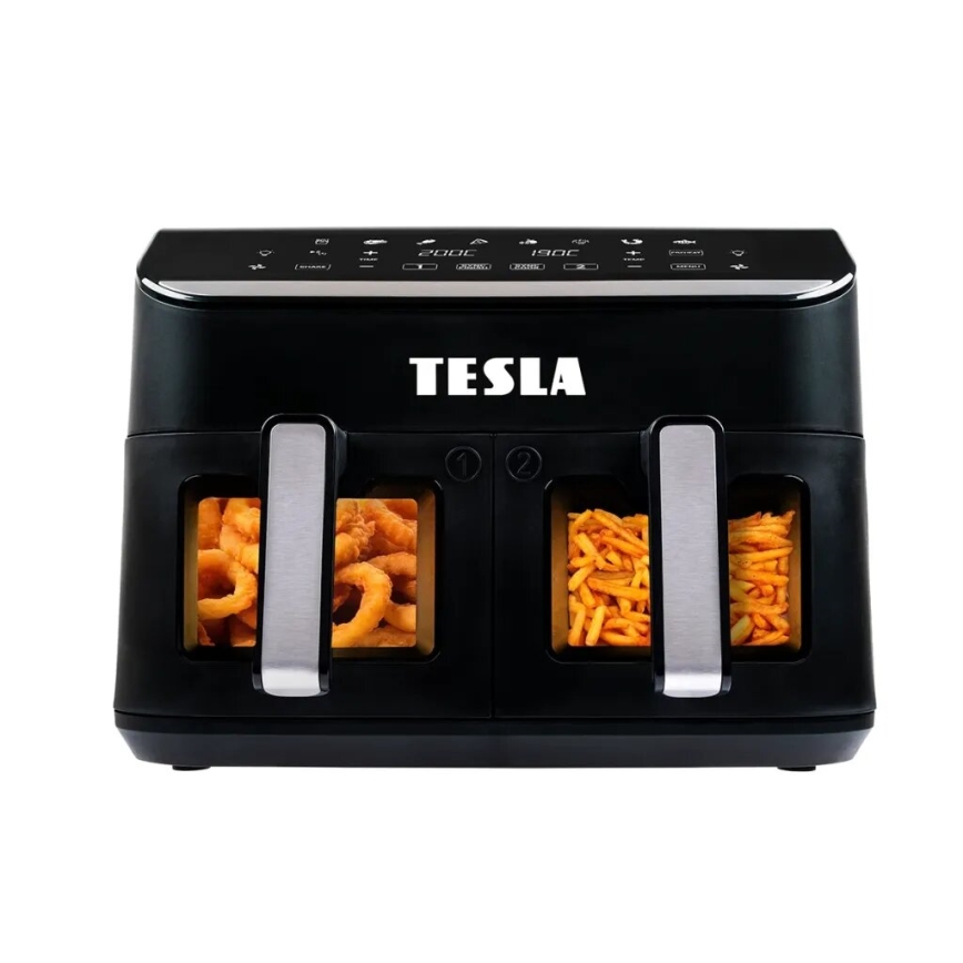 TESLA Electronics AirCook - Multifunktionale duale digitale Heißluftfritteuse 9 l 2400W/230V
